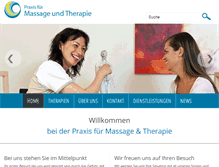 Tablet Screenshot of praxismassagetherapie.ch